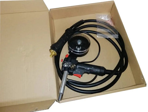 200 Amp Aluminum Spool Gun For MIG Welder Euro Connection, air cooled aluminum welding torch with 9.8ft DC24V cable in box