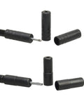 Bike Cable Ferrule End Caps Set For 5mm Brake Cables And 4mm Shift Cables Crimp Plastic Caps shown with cables
