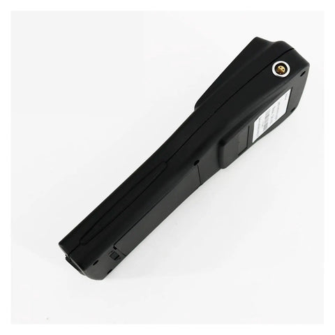 Portable Leeb Hardness Tester Digital Metal Gauge For Steel Aluminum Copper Testing Features Seven Snap On Impact Probes side angle view