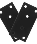 2 Pack Black Stainless Steel Furniture Brackets Flat Straight Brace Plates For No Fuss, Strong Support And Rust And Deformation Resistant