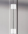 Self Adhesive Acrylic Cabinet Door Hinges 6pcs Folding Plastic Hinges 35x25mm installed on gray surface