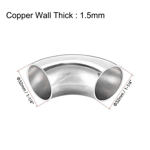 Stainless Steel 304 Pipe Fitting Long Radius 90 Degree Elbow Butt Weld 1-1/4 Inch OD 1.5mm Thick 4 Pack Plumbing Fittings