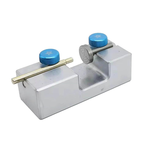 Pro Grade Precision Gemstone Bonding Converter Stick Transfer Jig for Faceting, with horizontal and vertical seat for 5.8mm and 6.0mm sticks.