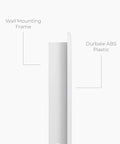 Side view of 4 X 4 White Square Access Panel For Drywall Made From Tough Abs Plastic With A No Sweat Setup.