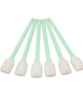 100 Pack 5.1 Inch Foam Cleaning Swabs For Solvent Inkjet Printers And Roland Optical Equipment With Open Cell Foam Heads And Plastic Shaft, Great For Precision Cleaning And Safe Maintenance. 5.1in foam swabs with open-cell heads and plastic shafts