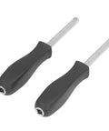 Two Piece 1/4 Inch Drive Socket Spinner Set With Comfortable Grip Handle For Auto Repair And Maintenance And Quick Replacement Tools Kit In Durable Steel Black And Silver