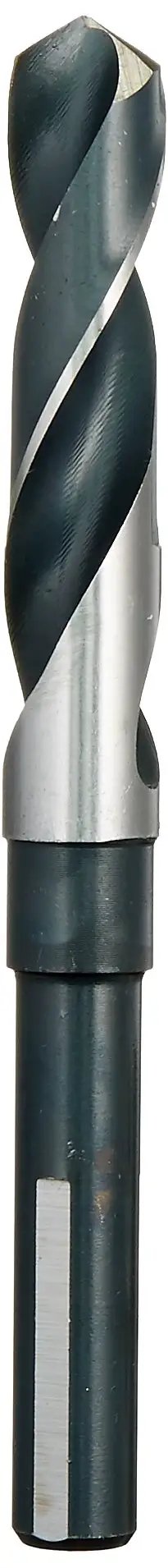Close-up of a single drill bit from 5/8-Inch Black Oxide Drill Bit Set With 118-Degree Point For Wood Metal And Plastic 3 Pack Durable And Easy To Use