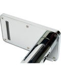 HomeStock Handheld Shower System with Solid Brass Construction and Polished Chrome Finish for Bathroom close-up of polished chrome mount