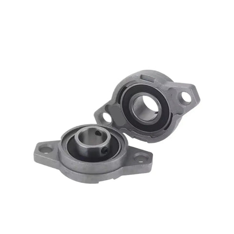 Heavy Duty Pillow Block Bearings Flange Mounted Set Of 2 To 10 Pieces Self Aligning Design For Shaft Misalignment Easy Zinc Alloy Mounting Install Suitable For Conveyor Systems Agricultural Equipment Light Machinery With 15mm Bore Diameter Kp002 Kfl002, two-angle view