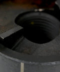 Close-up of slug splitting conduit punch die for hydraulic knockout driver, 1-1/4 inch fitting, 9 ton punching force