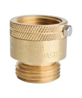Close-up of 3/4 Inch Brass Vacuum Breaker Valve For Hose Bib Backflow Prevention Heavy Duty Anti Siphon with durable brass finish.