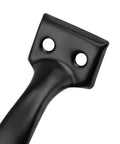 Close-up of 30 Pack Heavy Duty Black 6 Inch Cast Iron Gate Handle Set showing top end with screw holes.