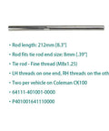 CK100-S Steering Wheel Linkage Rod With Heim Joints For Go Kart Replacement Part That Fits CK100-S SK100 HS100GK 98cc 3.0HP P401001641100000 Durable Performance Upgrade, 212mm steel rod, M8x1.25 threads
