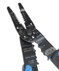 Pro Grade Long Nose Wire Stripper And Crimp Tool For 10 To 20 AWG Solid And 12 To 22 AWG Stranded Wire, Heavy Duty Electrician Tool, Made In USA