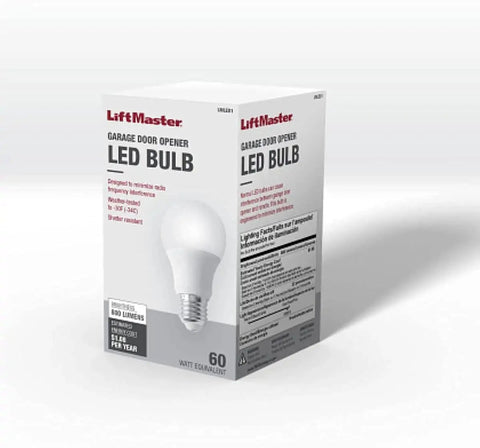 Universal Garage Door Opener LED Light Bulbs 4 Pack 5000K Daylight White 800 Lumens 60W Equivalent box packaging