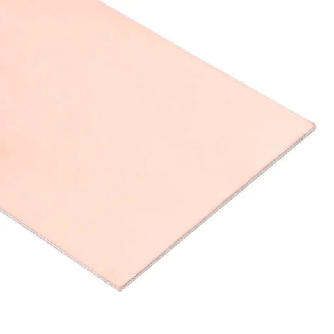 Corner view of Double Sided Copper Clad FR4 PCB Laminate 100x200mm 1.5mm Thick For DIY Prototyping with copper cladding