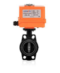 12 Inch Wafer Butterfly Valve With 24V DC Sealed Electric Actuator For Water Air Flow Control Precision UPVC Body IP67 Certified.