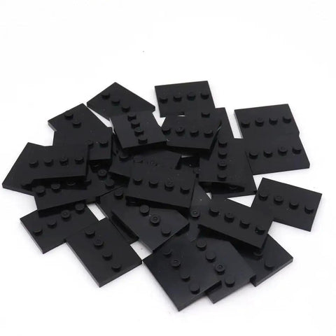 Mini Figure Display Stand Set With 50 Pieces Classic Bracket Plate 3x4 Four Studs Compatible With Lego And Other Brick Brands