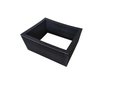 Square Accordion Protection Bellow 100mm Inner 100x100mm Outer 130x130mm Max Length 250mm Built To Last Heavy Duty Flexible Shield