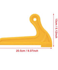 V Type Push Sticks For Table Saw And Router Woodworking Set, yellow ergonomic ABS with measurements, prevents kickback, 2 pack.