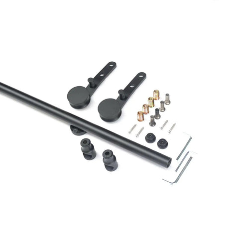 Library Sliding Ladder Hardware Kit 3.3 to 26.2 Ft Track System Black Carbon Steel Roll Hardware parts and accessories
