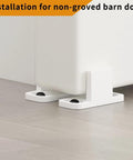 4 Pack POM Plastic T Shape Adjustable Sliding Barn Door Floor Guides With Screws White Finish Ideal For Bottom Of Sliding Doors
