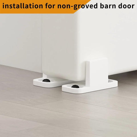 4 Pack POM Plastic T Shape Adjustable Sliding Barn Door Floor Guides With Screws White Finish Ideal For Bottom Of Sliding Doors
