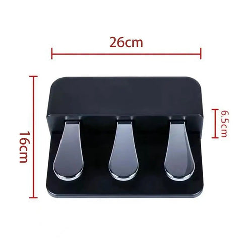 Dimensions of Three Pedal Sostenuto Sustain Pedal Board For MIDI Controllers And Digital Pianos, Silent Soft Action