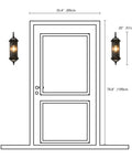 Copper Outdoor Wall Light 20 Inch Oil Rubbed Bronze Anti Rust Exterior Lantern Waterproof Wall Mount Porch Light for Doorway