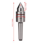 MT2 Live Center For Lathe Tailstock With 60 Degree Center Tip Triple Ball Bearing System High Carbon Steel Construction product image