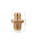 Single nipple from 9Pcs Grease Fittings Assortment Kit for Automotive Use with 180 Degree, brass material, focus on size