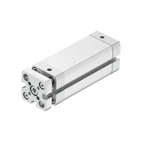 Compact ISO 6432 Air Cylinder Featuring 20 Millimeter To 80 Millimeter Bore Sizes Built Tough For Precision Automation And Light Duty Pushing Runs Slick In Tight Spaces, showing end connector.