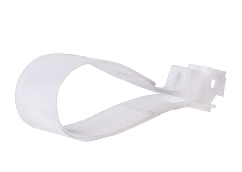 Close-up of Loop Cable Hanger for Communications Cable Support, non-metallic, 2.5-inch size, showcasing flexible design.