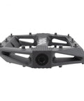 Strapd Platform Pedal With 9/16 Inch Chromoly Axle And Concave Composite Body Built In Strap Retention for MTB BMX Black, side view