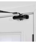 Hydraulic Buffer Door Closer With Adjustable Speed Quiet Soft Close Door Hardware For Home And Commercial Use Smooth Closing Action Supports 25Kg To 80Kg L Positioning Style Door Closing Equipment installed on white door