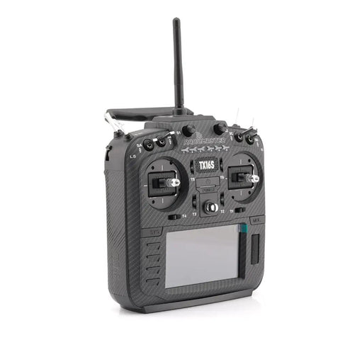 Carbon Fiber RC Transmitter With Hall Gimbals And EdgeTX OpenTX Support, 2.4GHz 16 Channel Radio, MKII Version, side angle
