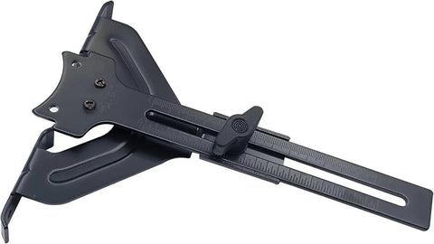 Straight Shooter Edge Guide Compatible With Dewalt 20V Max XR Cordless Router, black ABS plastic for precise edge cuts.