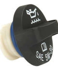 Front view of GM Original Equipment FC219 Engine Oil Filler Cap Direct Fit Replacement For Cars And SUVs, Easy Bolt On Durable Metal Cap OEM Style Includes 12589430 Keeps Oil Clean And Leaks In Check.