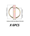 Six Piece Lynch Pin Kit With Ring Heavy Duty Seven Sixteenth Inch By One Three Quarter Inch Pins For Farm Tractors