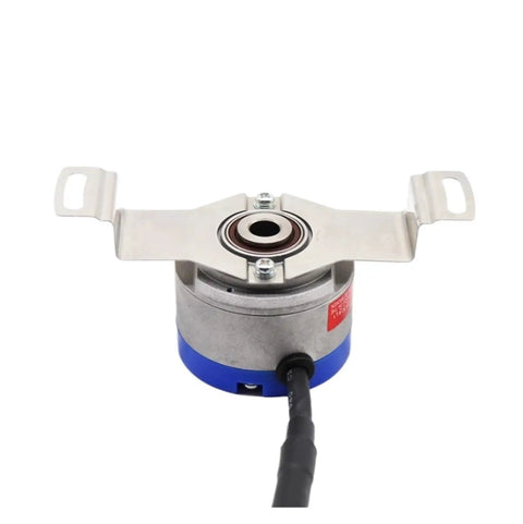 Front view of Industrial Grade Incremental Rotary Encoder for precise position and speed feedback in automation and machinery.