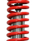 Close-up of Two Pack Front Adjustable Shock Absorbers for 150cc and 250cc Go Karts, visible red spring coil, metal body
