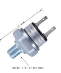 Heavy-Duty Universal Air Pressure Switch 70 100 PSI For 1/8-27 NPT Lines Plug-And-Play Works With 24V 12V DC And 110V 120V 240V AC