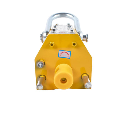 Front view of Permanent Magnetic Lifter Lifting Magnet For Steel Sheets 2200 Lbs 1000 Kg Neodymium Hoist Rigging Tool