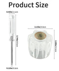 Clear Acrylic Faucet Handles Replacement Kit Two Pack With Screwdriver For D Shaped Stems Universal Fit size illustration
