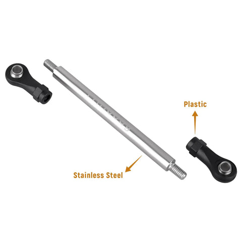High Clearance Steel Link Set Lift Kit 50g For Traxxas TRX4M Defender Bronco 1 To 18 RC Crawler Upgrades 8pcs, stainless steel link with plastic ends