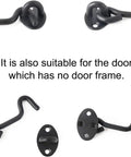 Image of Stainless Steel Gate Hook and Eye Latch Screws for Door Window Shed Barn, showcasing various hook designs suitable for frameless doors.