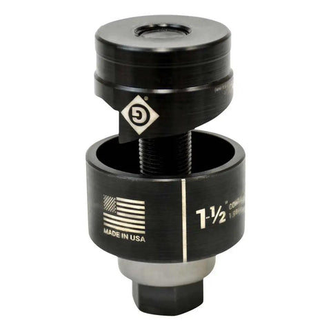 Slug Buster Knockout Punch Unit Kit 1.951 Inch Hole One And One Half Inch Capacity Includes Punch Die Draw Stud shown in close-up