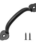 12 Pack Rustic Barn Door Handles Set 4 Inch Length Hole To Hole 3.2 Inches Metal Gate Pull Handles With Screws For Cabinet Garage Closet Drawer Fence Indoor Outdoor Black Finish For Long Lasting Use