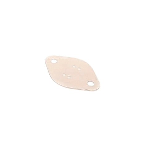 Versatile Mica Insulator Sheet For TO3 Transistors, 42mm By 29mm, With 4mm Side Holes And 2mm Center Hole, single sheet view.