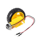 Four Pack TT Motors With 1 To 48 Gearbox Dual Shaft, 3 To 6V, 200 RPM, Wheel Kit For Arduino DIY Smart Car Robots side view